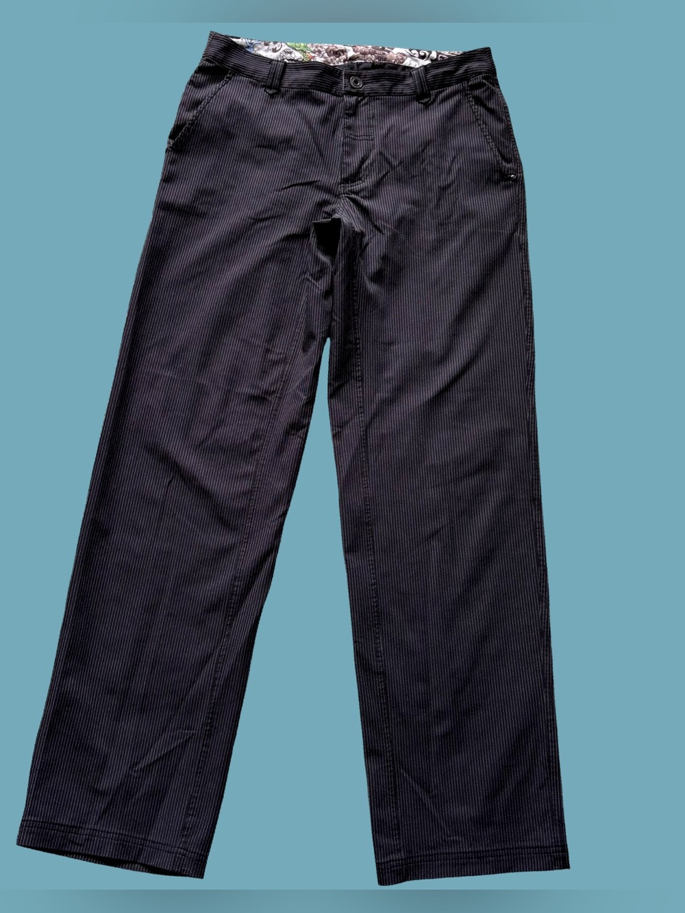 Lululemon Men’s Work to Play Pants Black Pinstripe Trousers Straight Leg